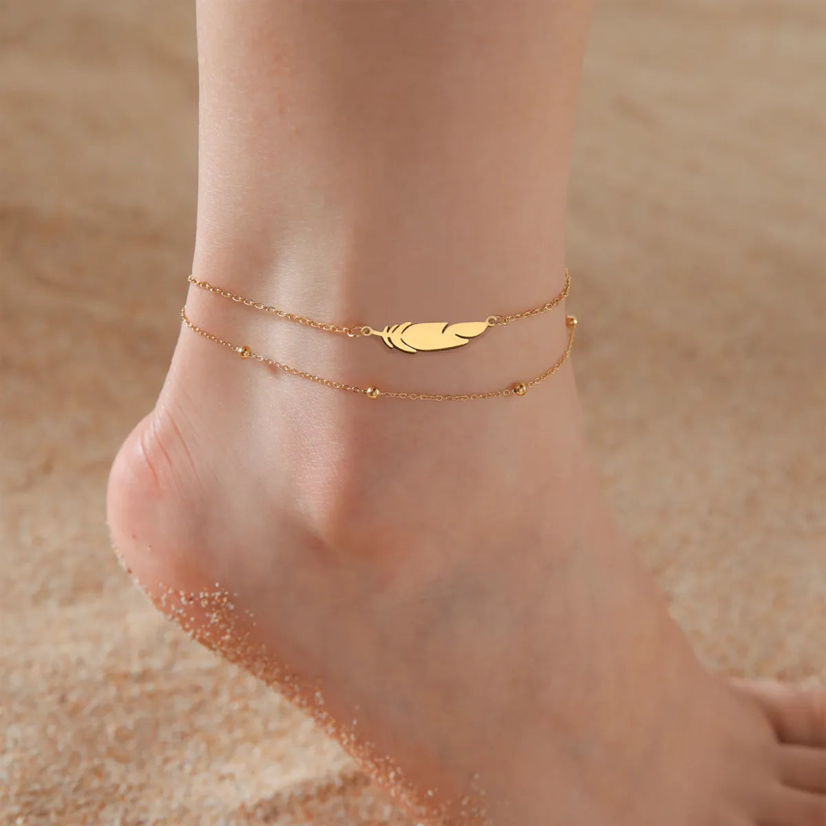 Feather Anklet chain