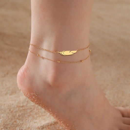 Feather Anklet chain